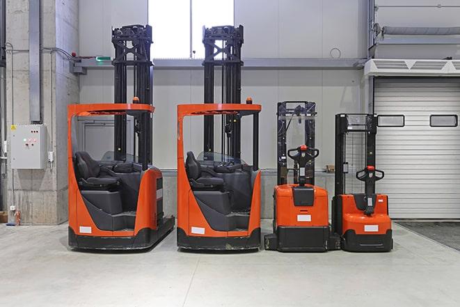 heavy machinery forklifts at a worksite